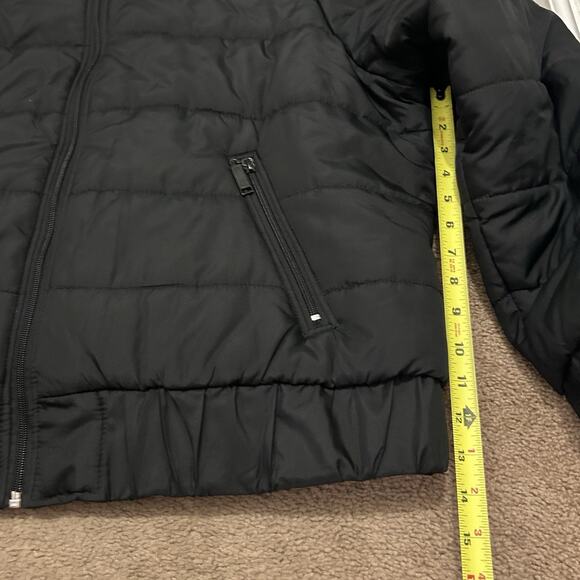 Apple Bottoms Puffer Jacket Y2K Silver Sequined Black Size 2X - Picture 3 of 9